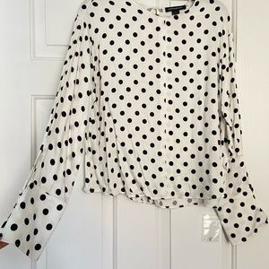 Something Navy Polka Dot Blouse